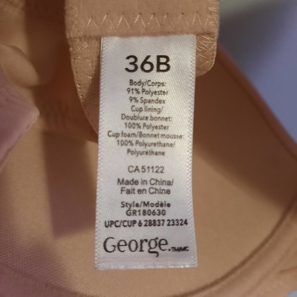 George Wireless Bra 36B - Picture 3 of 3